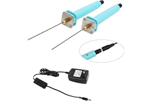 YaeTek 2 Pcs Foam Cutter Electric Cutting Machine Pen 100V-240V 15W Craft Hot Knife 10CM Styrofoam Cutting Pen with Electronic Voltage Transformer Adaptor, 2 x Foam Pen Cutters