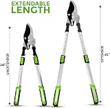 Crystals Telescopic Bypass Lopper 28-35 Inch Heavy Duty Sharprazor C50 view 5
