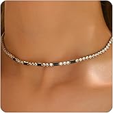 ARAVOP Tennis Necklaces for Women 18K Gold Plated White Red Green Blue Cubic Zirconia Necklaces Dainty Rhinestone Choker Necklaces Trendy Faux Diamond Tennis Chain 3mm