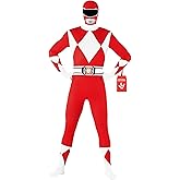 Morphsuits Red Power Ranger Costume Adult Men, Power Ranger Costume Adult, Funny Costumes for Adults