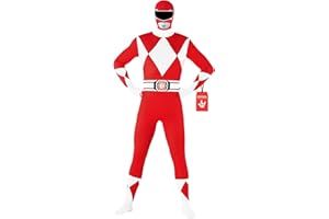 Morphsuits Red Power Ranger Costume Adult Men, Power Ranger Costume Adult, Funny Costumes for Adults