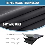 BellaHills 100% Blackout Curtains 2 Panels 90x90 Charcoal Grey Thermal view 4