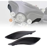Kiwi Master Air Deflectors for 2014-2024 Harley Electra/Street/Tri Glide | Accessories, Adjustable Side Wings Windshield Fairing Side Cover Shield, Dark Smoke, Pair
