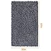 Vdomus Soft Microfiber Shag Bath Rug, Extra Absorbent and Comfortable, Anti-Slip, Machine-Washable Large Bathroom Mat, (Grey 32'' X 20'')