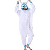 Markest Unisex Onesie for Adult and Teenagers White Monster Animal Cosplay Costumes One Piece Pajama