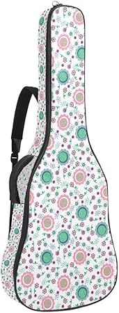 TIZORAX Funda para guitarra acústica, diseño de flores, color ...