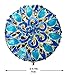 Ivenf Blue Floral Antique Flower Round Vintage Compact Metal Purse Mirror, Wedding/Thanksgiving