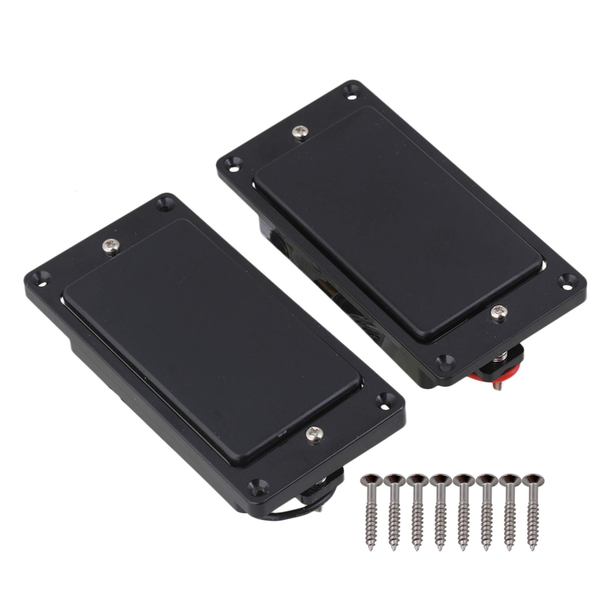 Yibuy Black Sealed Humbucker Pickup & Black Pickup Frame for Electric Guitar Metal & Magnet
