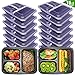 VANCOOL Meal Prep Containers 3 Compartment with Lids BPA Free Food Storage Bento Style Lunch Boxes for Portion Control ，Microwaveable/Reusable/Freezer & Dishwasher Safe, 16 Pack