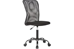 BestOffice Ergonomic Office Chair Desk Chair Mesh Computer Chair Armless Back Support Modern Executive Rolling Swivel Chair with Lumbar Support（Black）