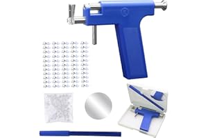 Hotorda Ear Piercing Gun Tool Professional Ear Body Pierce Piercing Gun Reusable Tools Beauty Kit Set Painless Hole Piercing Machine with 98Pcs Stainless Steel Ears Studs for Ear Nose Navel…