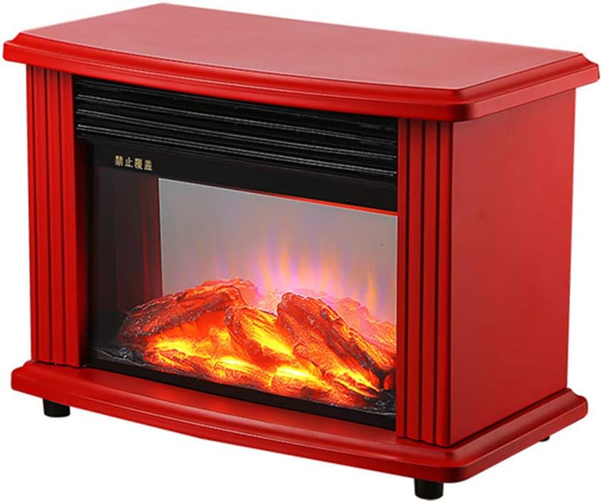 Mini Electric Fireplace Tabletop Portable Heater with 3D Realistic