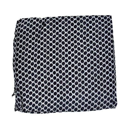 Polka Dot Tichel Chemo Headwrap Turban - Black