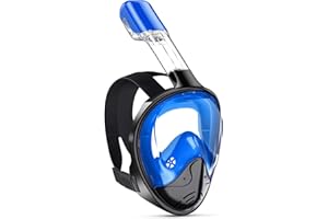 ForShine Snorkel Mask,Snorkeling Mask with Detachable Camera Mount,180 Degree Panoramic View Anti-Leak Anti-Fog Snorkel Gear for Adults & Kids