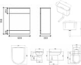 VeeBath Linx 1250 Vanity Unit Set & Toilet, Soft Close, White Finish view 5