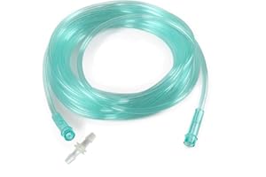Healva 16.4 Feet Oxygen Tubing with Connector - Kink Resistant Oxygen Supply Tubing - Premium Clear Crush Resistant Oxygen Tubes