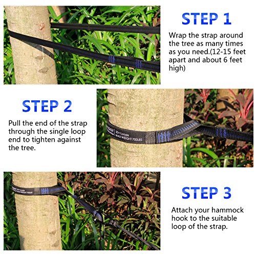 WolfWise Outdoor Double 2 Person Ultralight Camping Hammock (Straps)