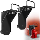 2-Pack Shipping Container Jack Lug, 75,000 lbs Capacity, U-Shaped Handle | Heavy-duty 1" Carbon Steel with Black Powder-coated.Add 2.4" Bottle Jack Adpter Saddle for Shipping Container Accessories