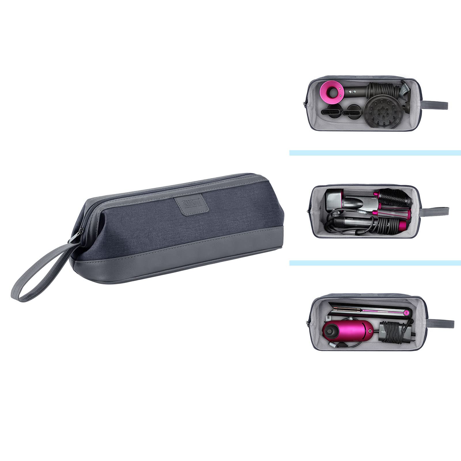 DingGreat Travel Bag for Dyson Supersonic Hair Dryer HD01 HD03, Waterproof Portable Storage Bag for Dyson Airwrap Styler for Dyson Corrale Hair Straightener and Accessories (Grey)