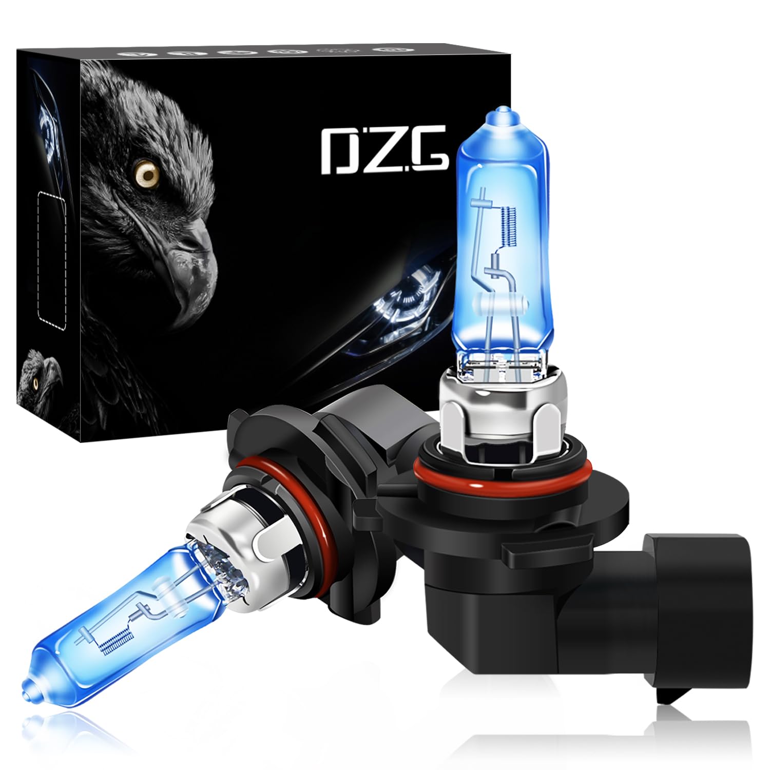 DZG Hir2 / 9012 Halogen Headlight Bulbs 12V 100W Warm White 5000K Fog Light Auto DRL Replacement, 2 Pieces