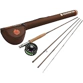 Redington Original Fly Fishing Rod and Reel Combo Kit &ndash; 9&rsquo; 4-Piece Medium Action Rod, Crosswater Reel, Rio Fly Line, Leader, and Travel Case &ndash; Freshwater &amp; All Water Options