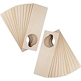 Framendino, 24 Pack Wood Door Knob Hanger Blank Wooden Signs Cutouts for DIY Craft