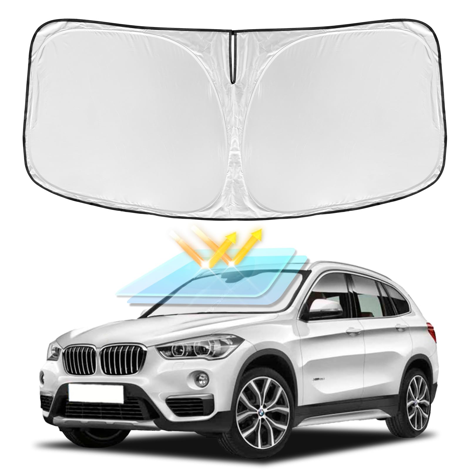 for Ford Edge 2007-2014 Windshield Sun Shade 4 Layers Car Sunshade