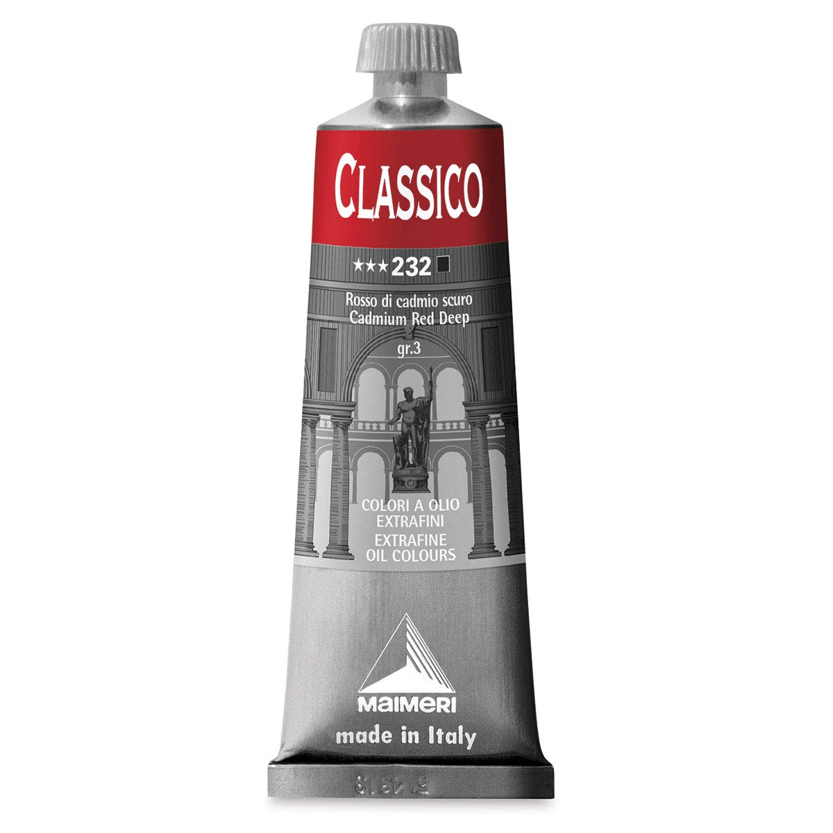 MAIMERI Classico 60 ml Extra Fine Artist Oil Colour, Cadmium Red Dark