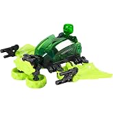 Zing Klikbot Megabot - Giant Poseable Robot Action Figure, Stop Motion, 6+ | Drifter Green Transforming Vehicle with Suction Cups, Approx. 5 x 6 In, Combines with Klikbots, Free Stikbot Studio App