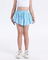 KEREDA Girls Flowy Shorts,Butterfly Shorts for Teen