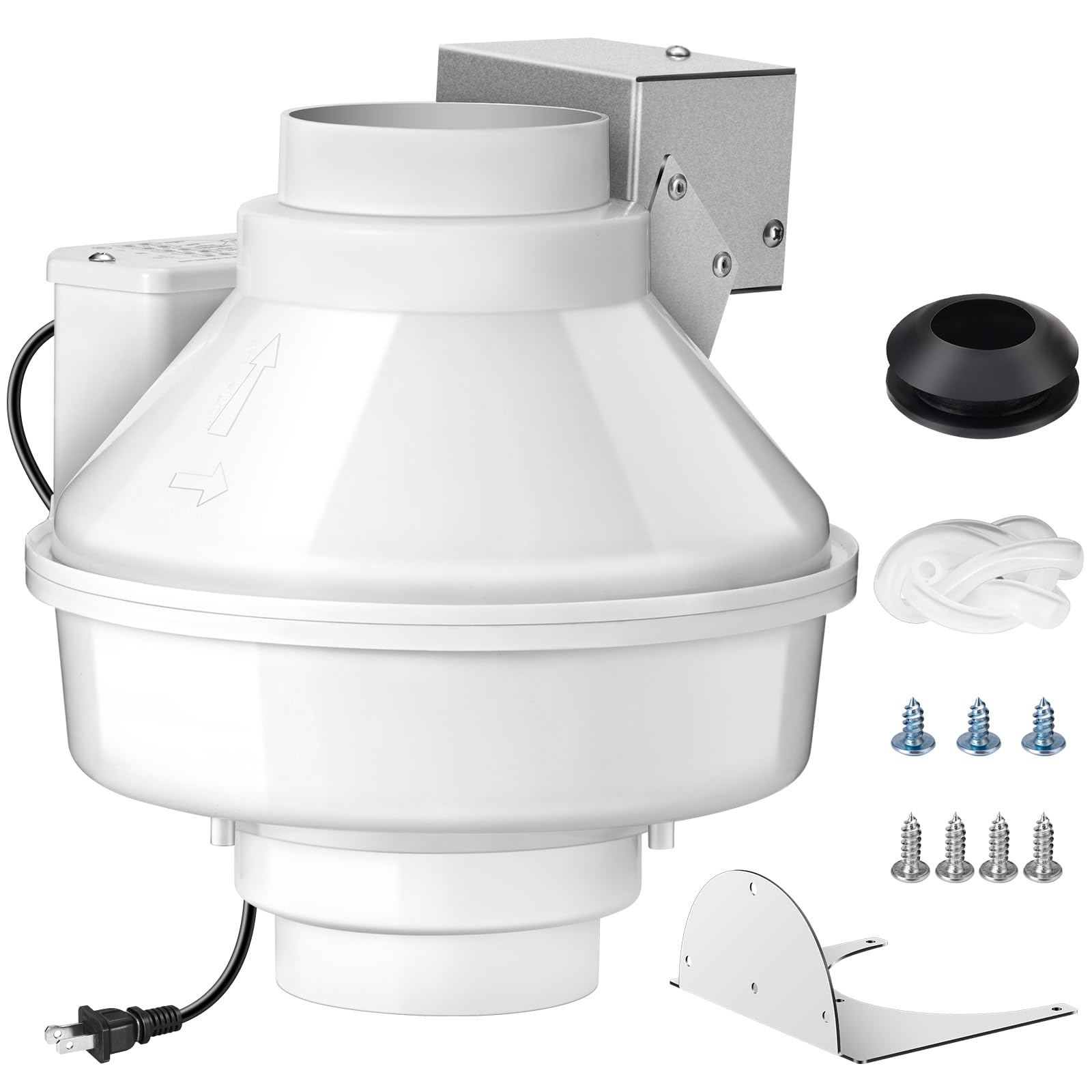 Photo 1 of New Upgrade Dryer Booster Fan 4 Inch | 167 CFM | Auto-On |, Compatible with DBF 110 Vent Booster Fans Increase Exhaust Pressure, with Plug Efficient, Dryer Vent Booster Fan 4 Inch
