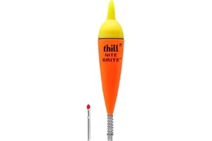 Thill Nite Brite Lighted Float Super Bright Long-Lasting Fishing Bobber - Works as a Slip or Fixed Float