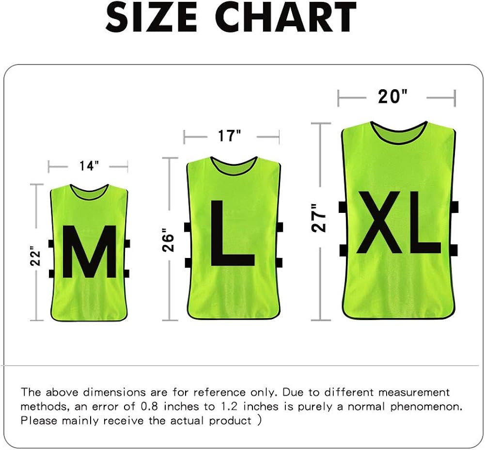 Antoyo Pinnies Adult,Youth Football Practice Jerseys,Soccer Equipment for Trainin: Clothing