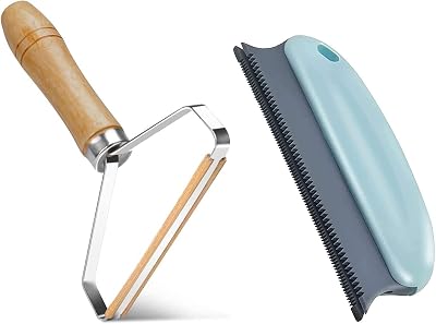 MOECSHSY Pro Lint Remover Carpet Scraper Tool Reusable Pet Hair Remover