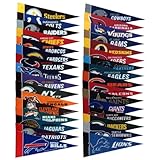 NFL Mini Pennant Set, Small, White