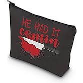 TSOTMO Theatre Musical Makeup Bag He Had It Coming Bag Musical Inspired Gift Actor Actress Gifts(HE HAD IT COMING)