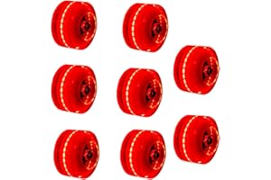 SzBlaZe 8 Pack 58 x 32mm Light up Roller Skate Wheels with Bearings for Quad Skates or Outdoor Double Row Skating or Skateboard Accessories