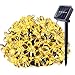 Qedertek Chritmas Solar String Lights, 21 ft 50 LED 8 Modes Lights, Fairy Garden Blossom Lights String, Decorations for Indoor Outdoor Home Garden Patio Wedding Party Holiday Christmas String Lights