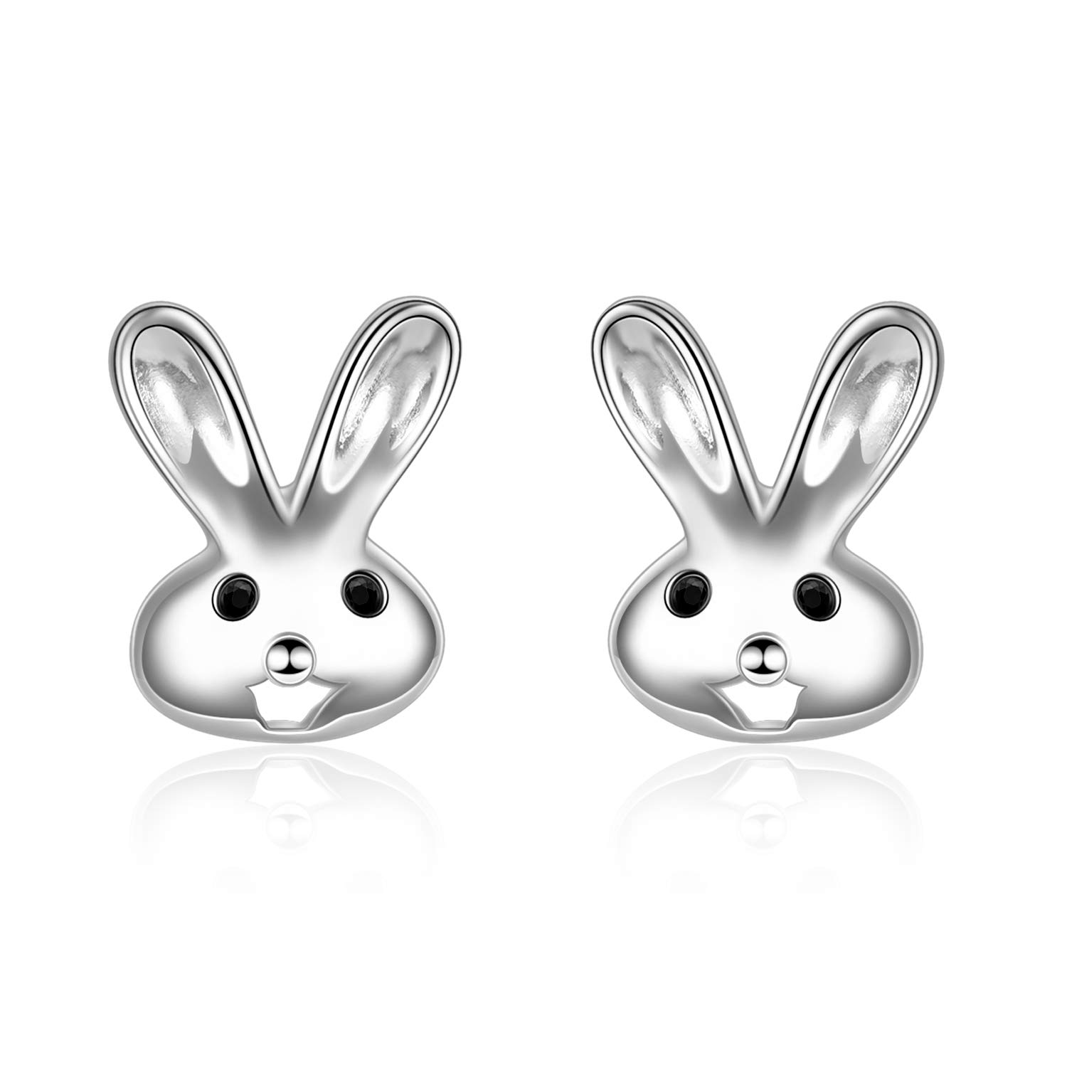 WINNICACA Bunny Gifts S925 Sterling Silver Rabbit Stud Earrings Cute Animal Bunny Jewellery Gifts for Daughter Teens Women for Teen Girls