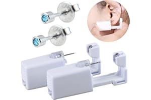 BeiLaiSun 2 Pack Disposable Ear Piercer Safe Piercing Ear at Home Self Use Ear piercing Gun Kit for Girl Women with Sterilized Ear Stud（205#）