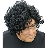 Prince Wig Stern Franknfurter Howard Black Curly Costume Wig Adult
