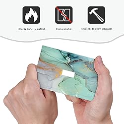 Teal Blue Abstract Marble Light Switch Cover Single
