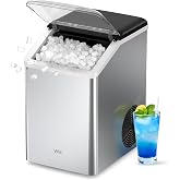WIE Nugget Ice Maker Countertop, Sonic-Style Chewable Nugget Ice, 40lbs/Day, Fast Ice Making, Quiet Operation, Self-Cleaning Ice Maker Machine, Compact Ice Machine for Home Kitchen Party