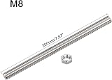 sourcing map M8 x 200mm Threaded Rod 6 Pcs w/ Hex Nuts 304 Stainless Steel view 2