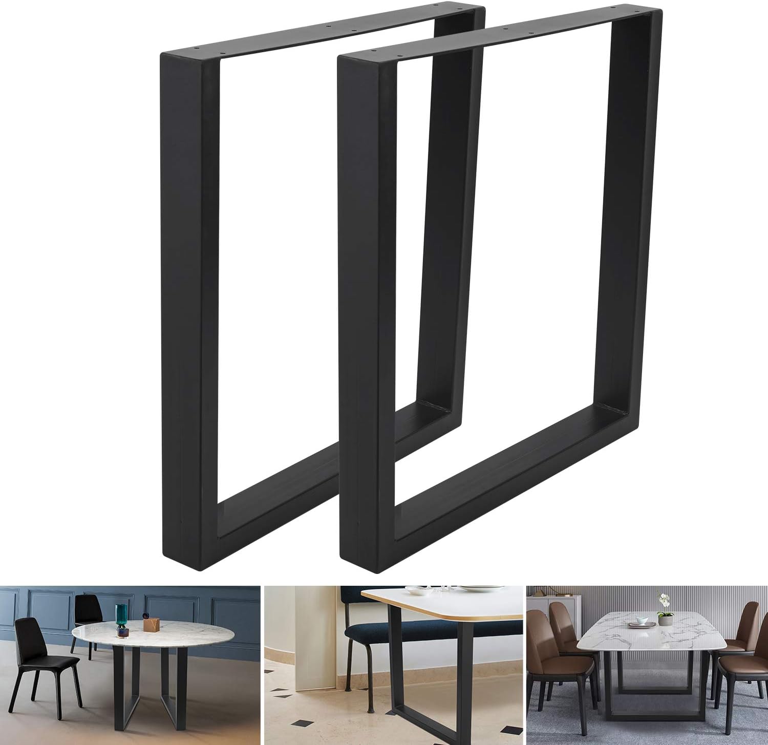 Set Of 2 Industrial Steel Table 30 X28 Dining Table Legs 30 Height 28 Wide Office Table Legs Computer Desk Legs Steel Bench Legs Country Style Table Legs Diy Furniture Legs 30 H 28 W Square Shape
