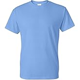Gildan Men's Double Needle Moisture Short Sleeve T-Shirt, Medium, Light Blue