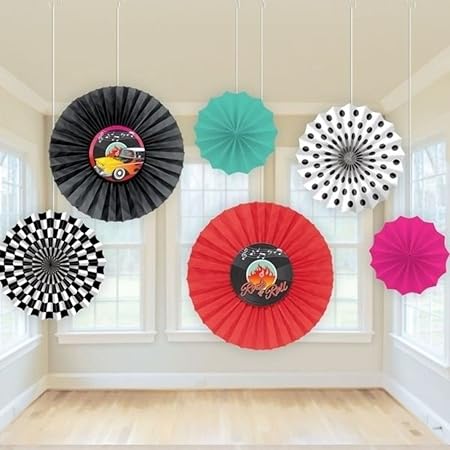 Nana S Party Shipping Fast Decade Party Paper Fan Hanging