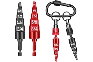 SUNJOYCO 5 PCS Swedge Tool HVAC, Copper Swaging Tool Drill Bit Set, Swage Tube Expander, HVAC Repair Tools, Air Conditioner Copper Pipe Expander, 1/4", 3/8", 1/2", 5/8", 3/4" Swaging Bits