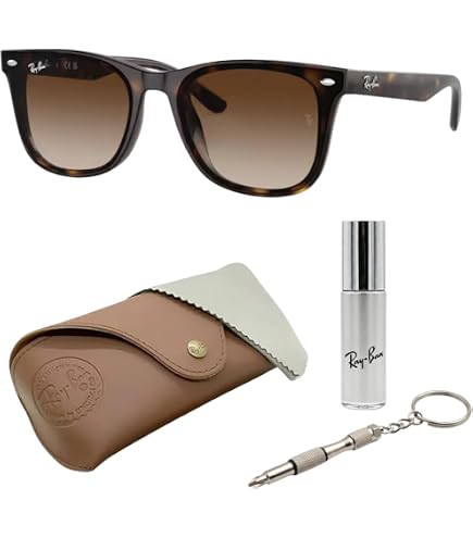 Amazon.com: Ray-Ban RB4420 Sunglasses, Black/Blue, 65 mm