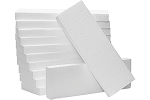 1-Inch Thick Foam Rectangle Blocks for Crafts, Diorama Supplies, Centerpieces, School Projects, Packaging, Polystyrene Boards